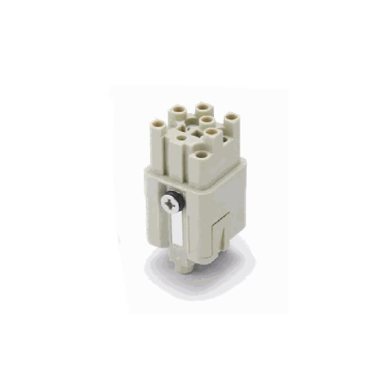 Insert HQ, Raccordement à Sertir, mâle, 12 pin, 10A, Polycarbonate, 3A 